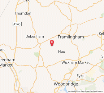 Map of Cretingham, EnglandEngland