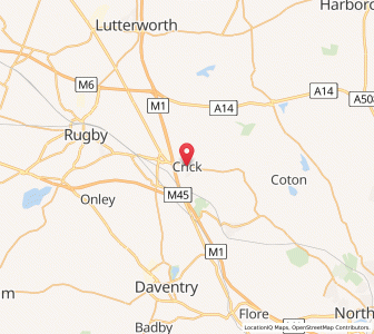 Map of Crick, EnglandEngland