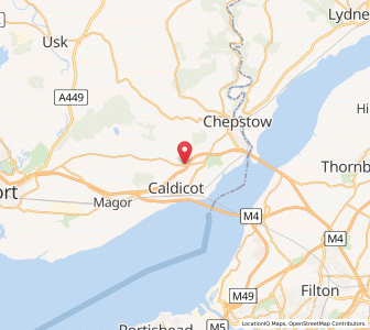 Map of Crick, WalesWales