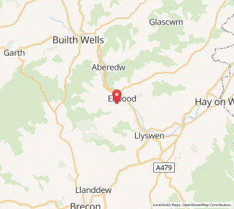 Map of Crickadarn, WalesWales