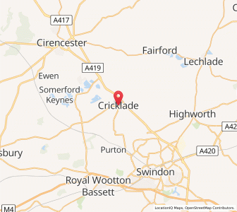 Map of Cricklade, EnglandEngland