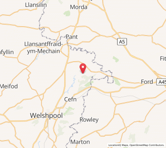 Map of Criggion, WalesWales