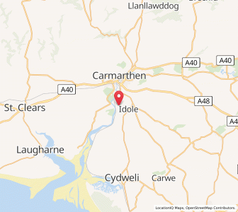 Map of Croesyceilog, WalesWales