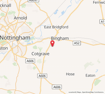 Map of Cropwell Butler, EnglandEngland