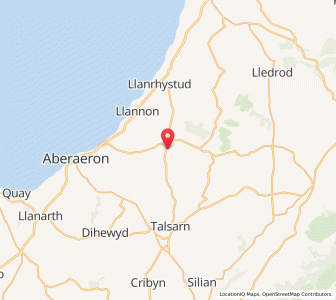 Map of Cross Inn, WalesWales