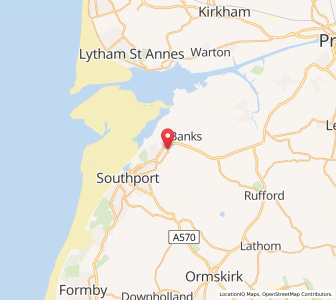 Map of Crossens, EnglandEngland