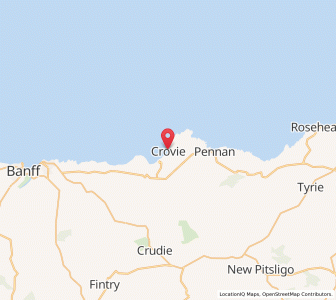 Map of Crovie, ScotlandScotland