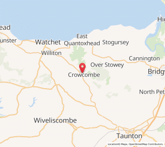 Map of Crowcombe, EnglandEngland