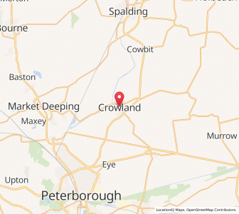 Map of Crowland, EnglandEngland