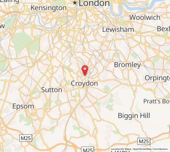 Map of Croydon, EnglandEngland