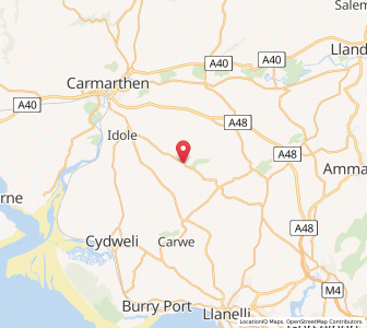Map of Crwbin, WalesWales