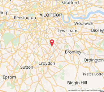 Map of Crystal Palace, EnglandEngland