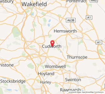 Map of Cudworth, EnglandEngland