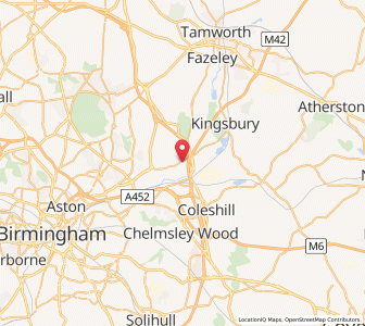 Map of Curdworth, EnglandEngland