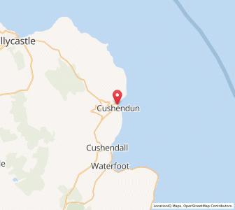 Map of Cushendun, Northern IrelandNorthern Ireland