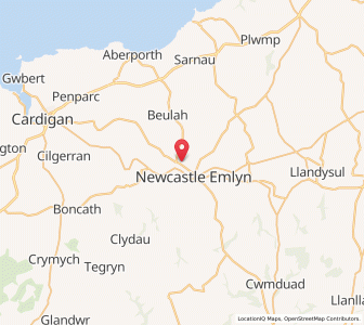 Map of Cwm-coy, WalesWales