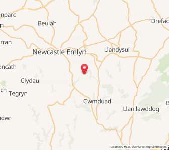 Map of Cwm-pengraig, WalesWales