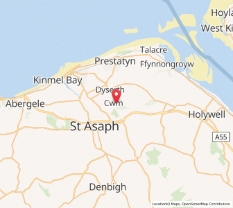 Map of Cwm, WalesWales