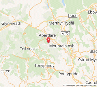 Map of Cwmaman, WalesWales