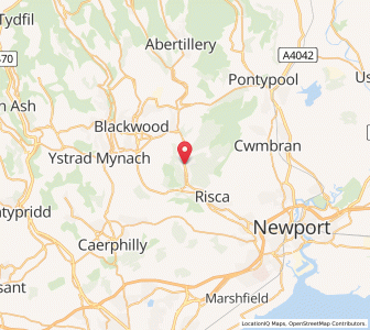 Map of Cwmcarn, WalesWales