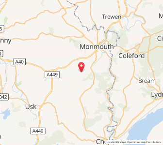 Map of Cwmcarvan, WalesWales