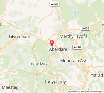 Map of Cwmdare, WalesWales