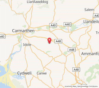 Map of Cwmisfael, WalesWales