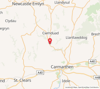 Map of Cynwyl Elfed, WalesWales