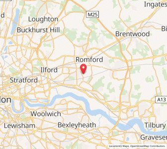 Map of Dagenham, EnglandEngland