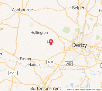 Map of Dalbury Lees, EnglandEngland