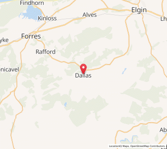 Map of Dallas, ScotlandScotland