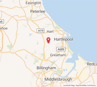 Map of Dalton Piercy, EnglandEngland