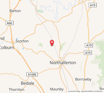 Map of Danby Wiske, EnglandEngland