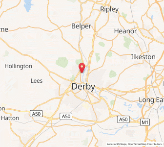 Map of Darley Abbey, EnglandEngland