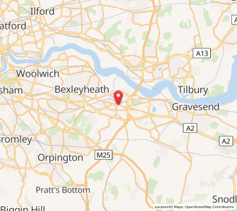 Map of Dartford, EnglandEngland