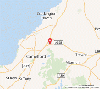 Map of Davidstow, EnglandEngland