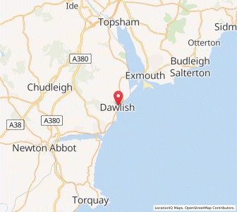 Map of Dawlish, EnglandEngland