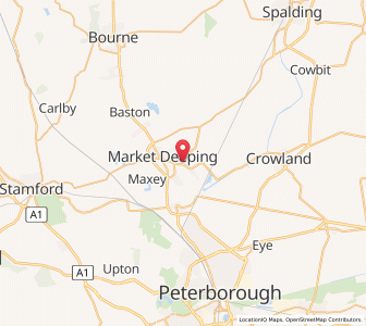 Map of Deeping Saint James, EnglandEngland