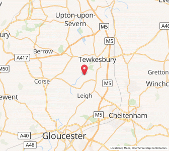 Map of Deerhurst, EnglandEngland