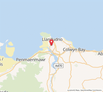 Map of Deganwy, WalesWales