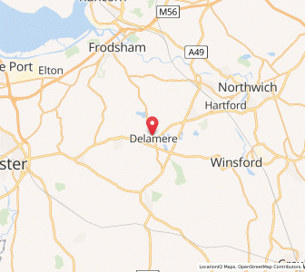 Map of Delamere, EnglandEngland