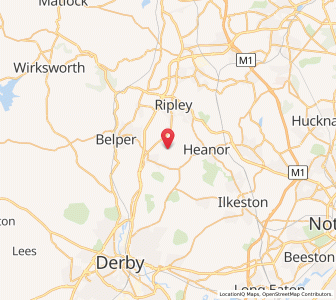 Map of Denby, EnglandEngland