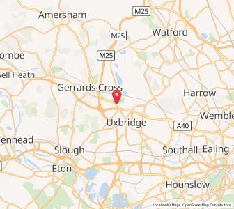 Map of Denham, EnglandEngland