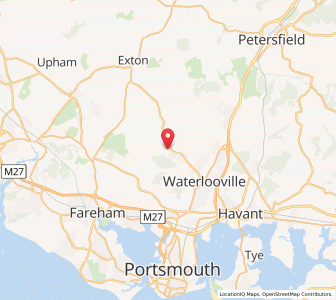 Map of Denmead, EnglandEngland