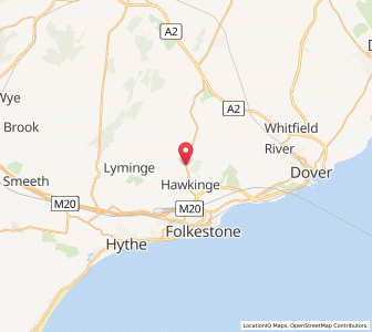 Map of Densole, EnglandEngland