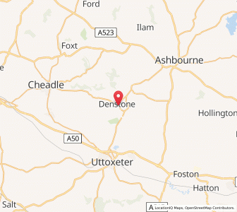 Map of Denstone, EnglandEngland