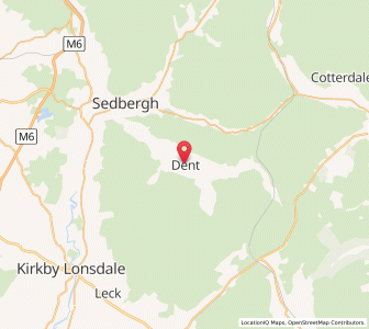 Map of Dent, EnglandEngland