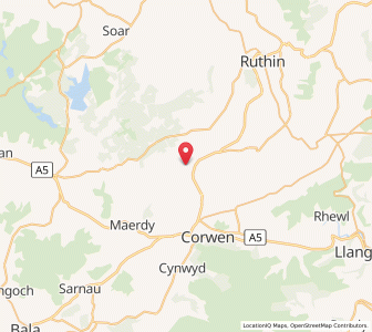 Map of Derwen, WalesWales