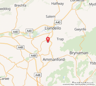 Map of Derwydd, WalesWales