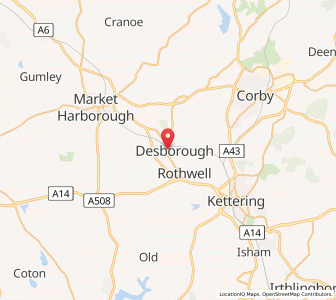 Map of Desborough, EnglandEngland